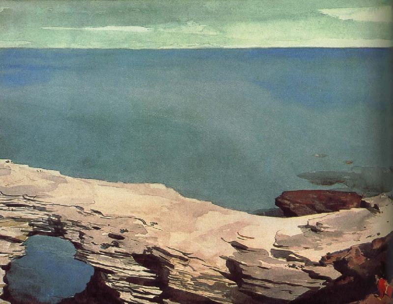 Winslow Homer Natural Bridge Sweden oil painting art